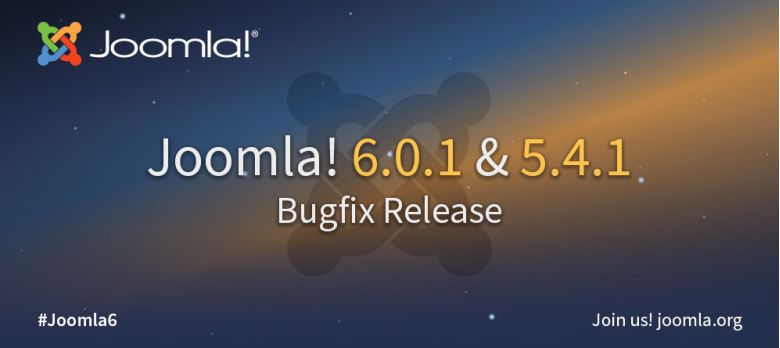 Joomla 6.0.1 和 5.4.1 错误修复版本